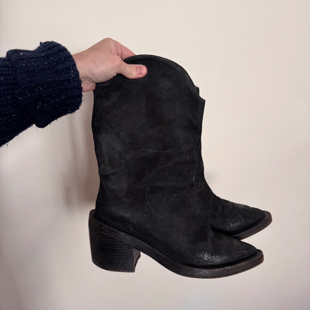 Marsell Slouchy suede block-heel boots